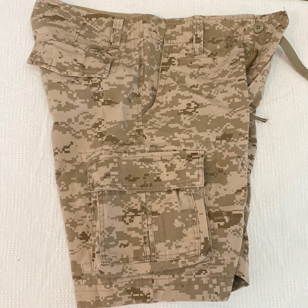 2/$25 Men’s Backbone digital desert camo shorts